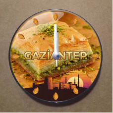 MS1016 Gaziantep Magnet Saat Buzdolabı Süsü Duvar Saati 10,5cm