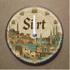 MS1061 Siirt Temalı Magnet Saat Buzdolabı Süsü Duvar Saati 10,5cm