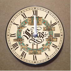 MS1064 Sivas Temalı Magnet Saat Buzdolabı Süsü Duvar Saati 10,5cm