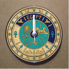 MS3009 Mısır Temalı Magnet Saat Buzdolabı Süsü Duvar Saati 10,5cm