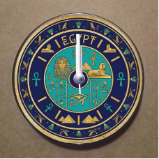 MS3010 Mısır Temalı Magnet Saat Buzdolabı Süsü Duvar Saati 10,5cm