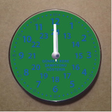 MS4008 Yeşil Mavi Taraftar Temalı Magnet Saat Buzdolabı Süsü Duvar Saati 10,5cm